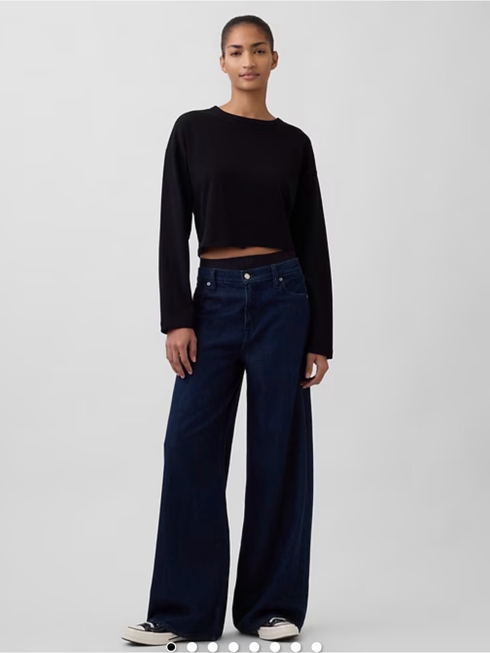 GAP Baggy Mid Rise Dark Blue Women's Jeans